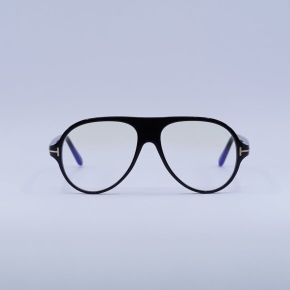 Tom Ford FT5012-B 001 Eyeglasses Black 53mm Aviator Frame - Picture 4 of 10